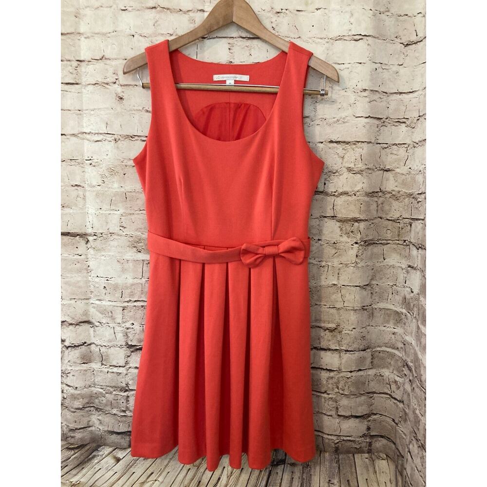 LC Lauren Conrad Coral Sleeveless Fit-and-Flare Mini Dress